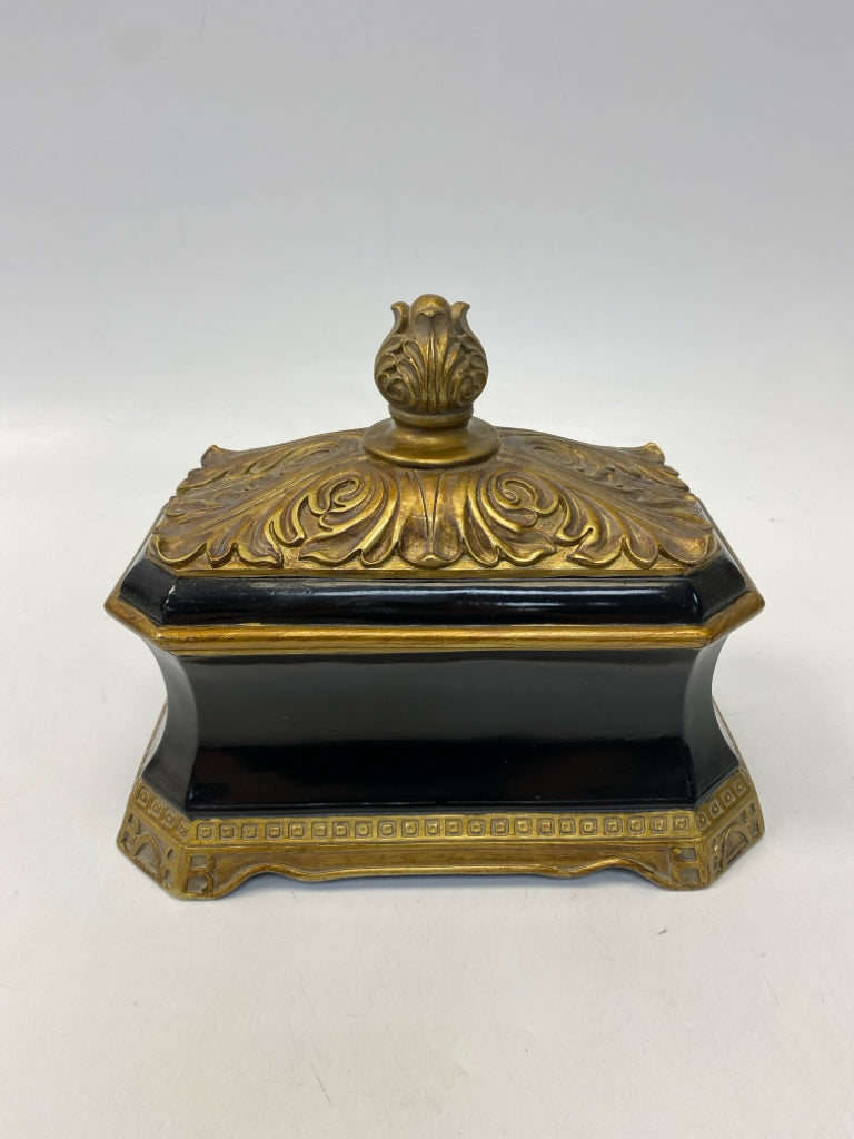 Black Gold Ornate Box