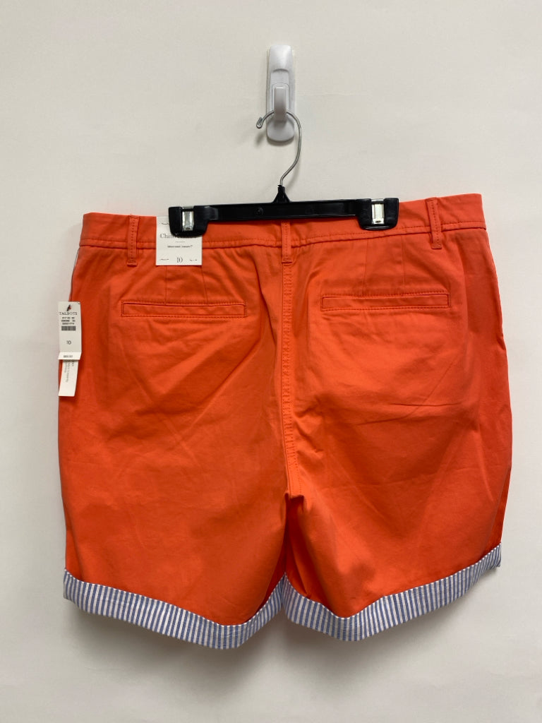 NWT Talbots Size 10 Orange Blue/White Ladies Shorts