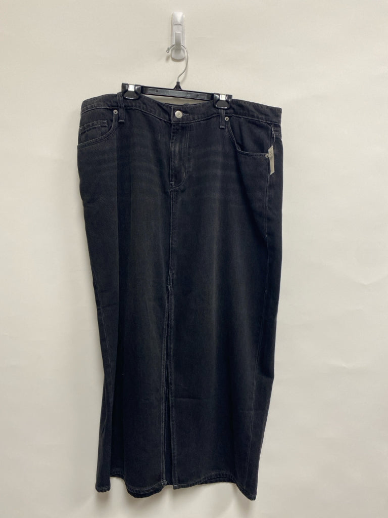 NWT Old Navy Size 14 Black Denim Maxi Ladies Skirt