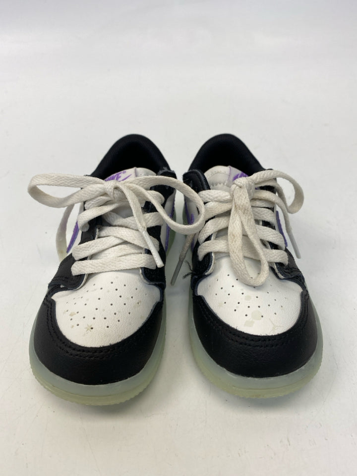 Nike SIZE 8 White Black/Purple Lace-Up Girl&