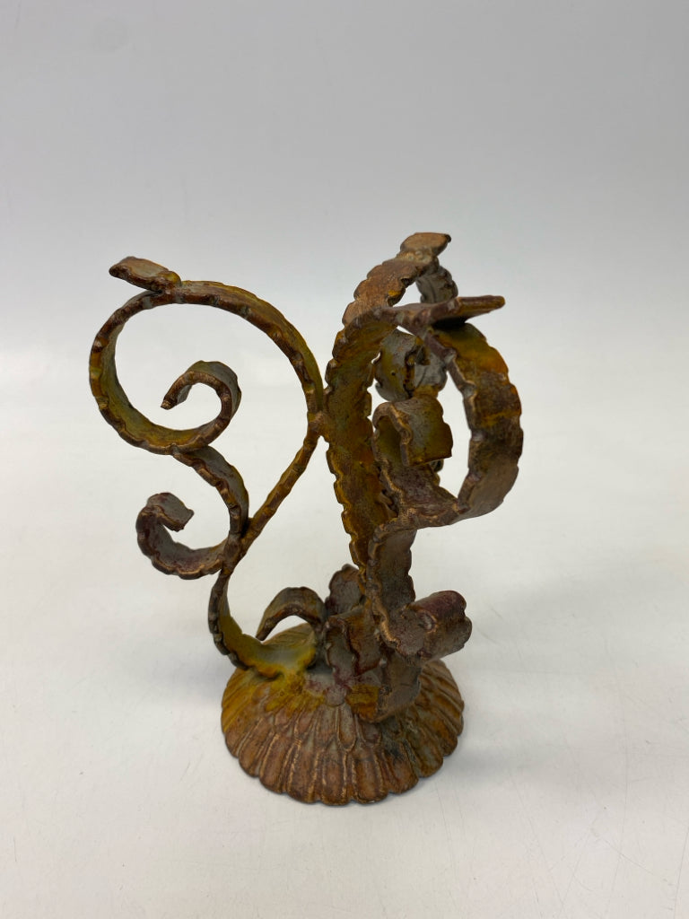 Bronze Swirl Cast Iron Candleholder(s)