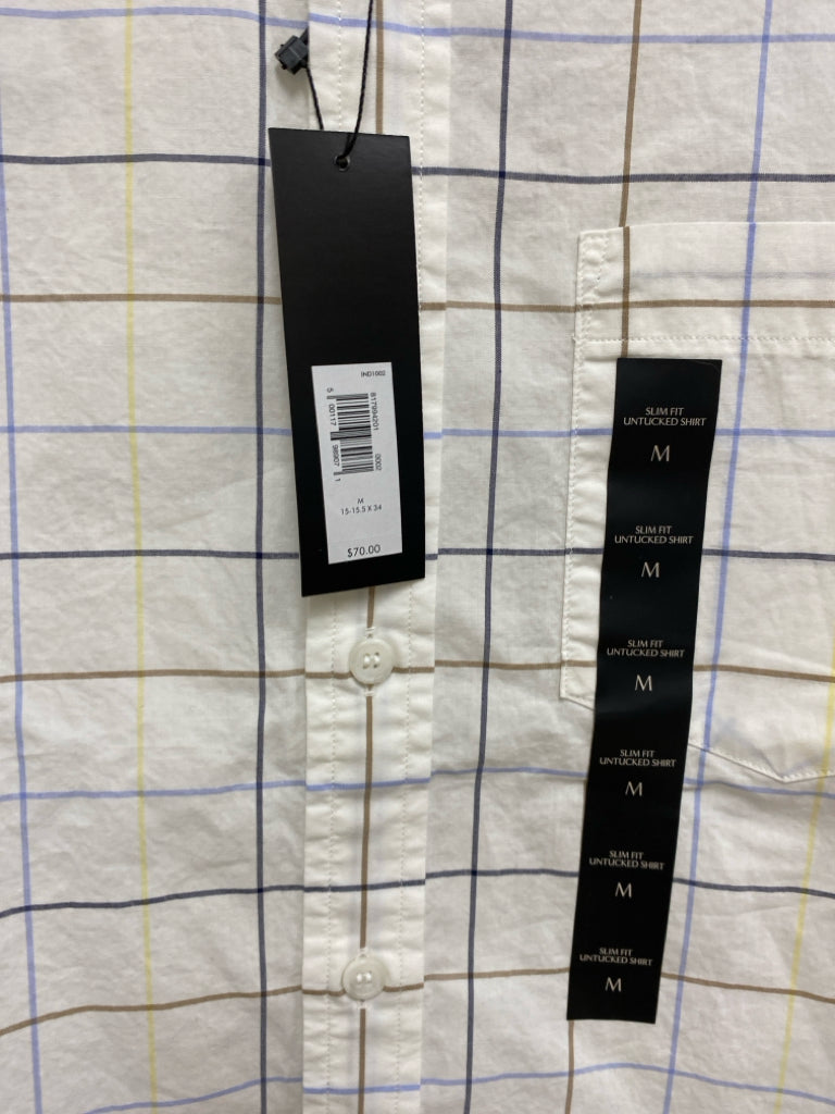 NWT Banana Republic Size M White/Brown Blue/Yellow Men&