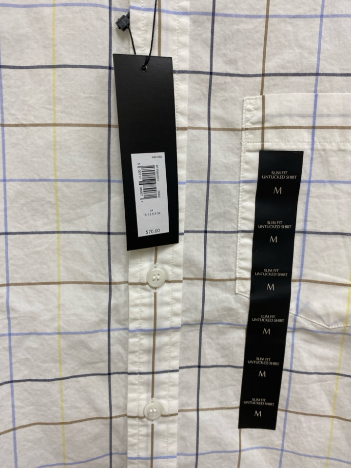 NWT Banana Republic Size M White/Brown Blue/Yellow Men&