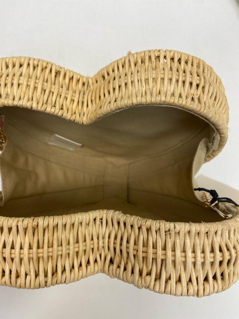 NWT Kayu Natural Straw Crossbody