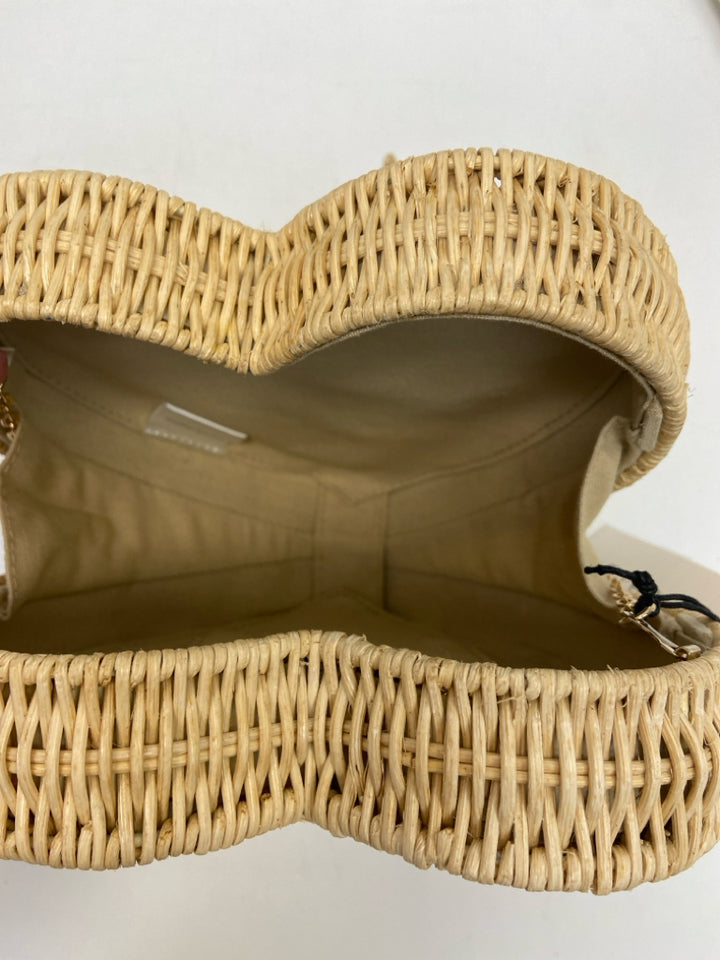 NWT Kayu Natural Straw Crossbody