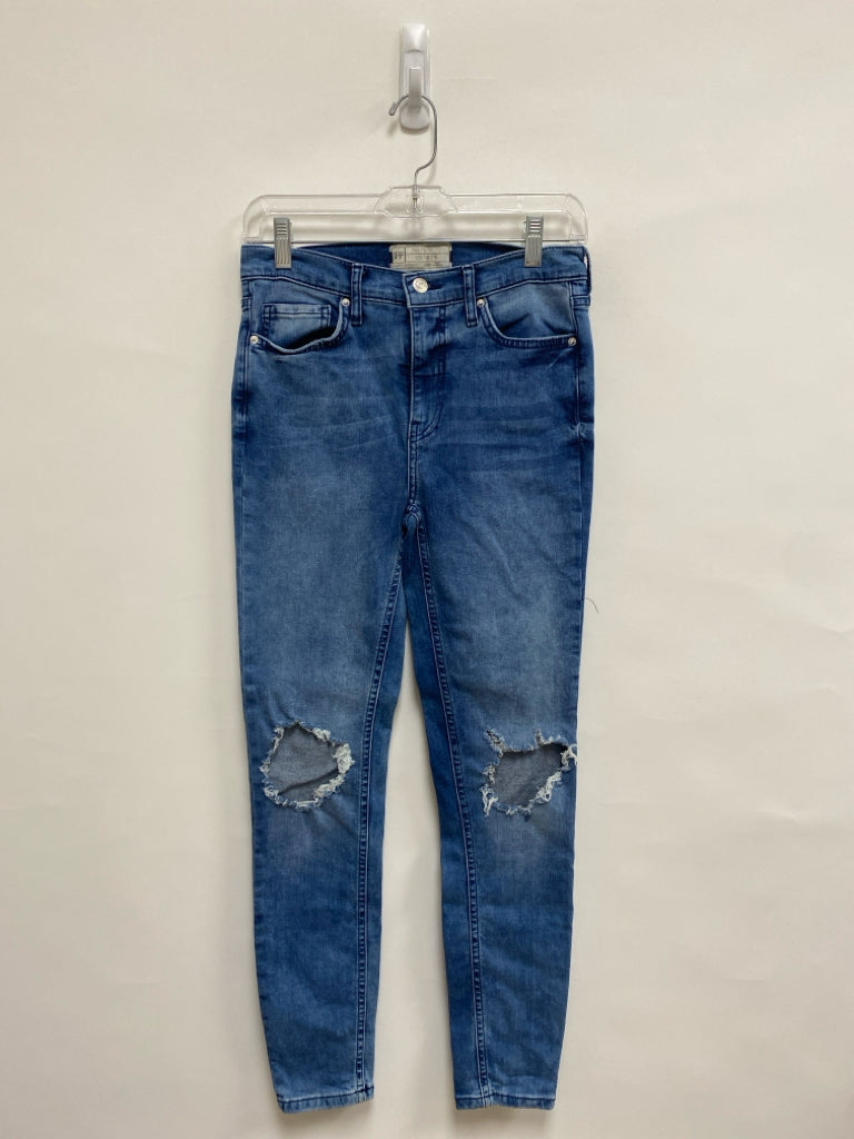 Free People Size 27 Faded Blue Distressed Ladies Jeans