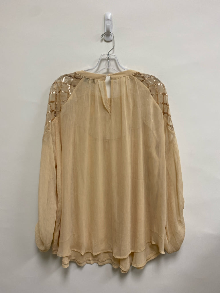 NWT Hayden Size M Peach Brown Sequins Ladies Top