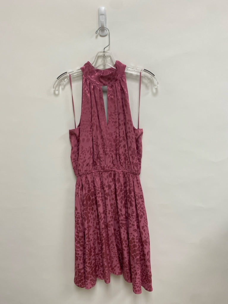 Anthropologie Size L Mauve Animal Print Sleeveless Ladies Dress