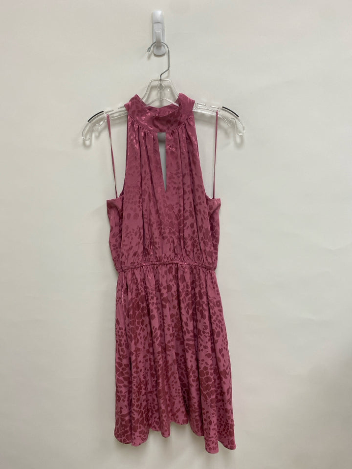 Anthropologie Size L Mauve Animal Print Sleeveless Ladies Dress