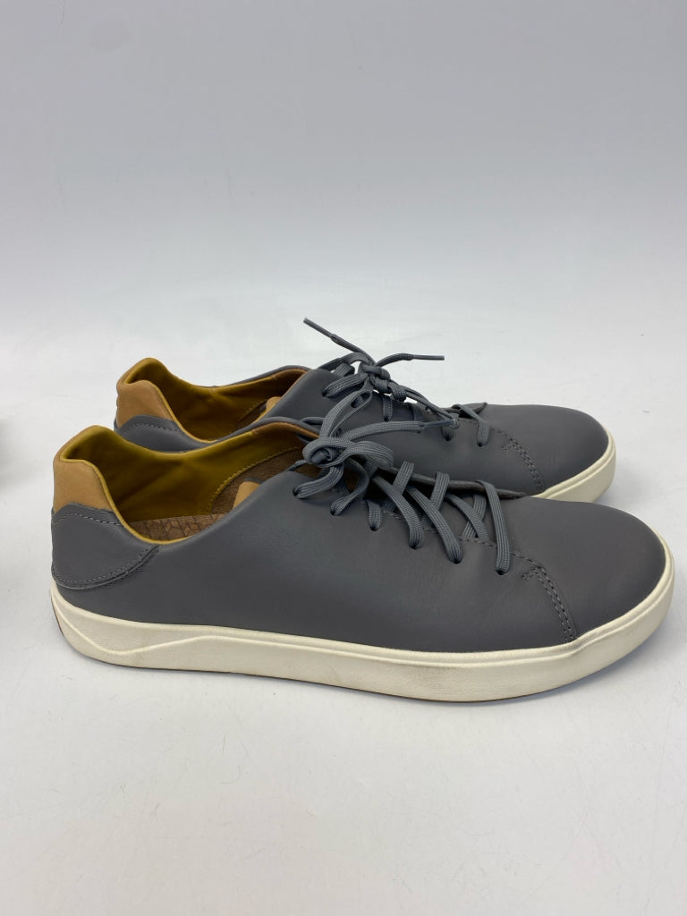 OluKai Size 12 Gray Brown Lace-Up Men&