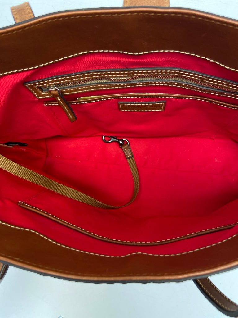 Dooney &amp; Bourke Brown Embossed Handbag