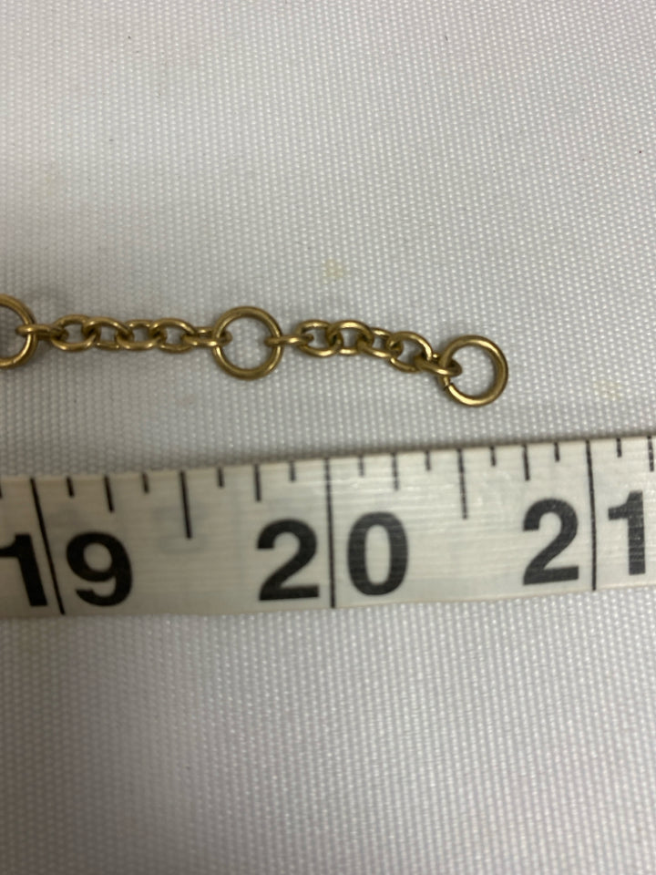 J Crew Clear Gold Color Chain Necklace