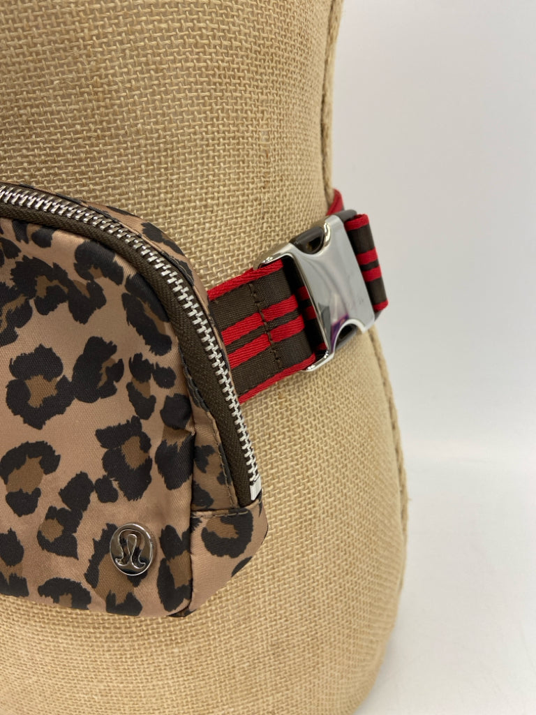 Lululemon Brown Black Animal Print Belt Bag