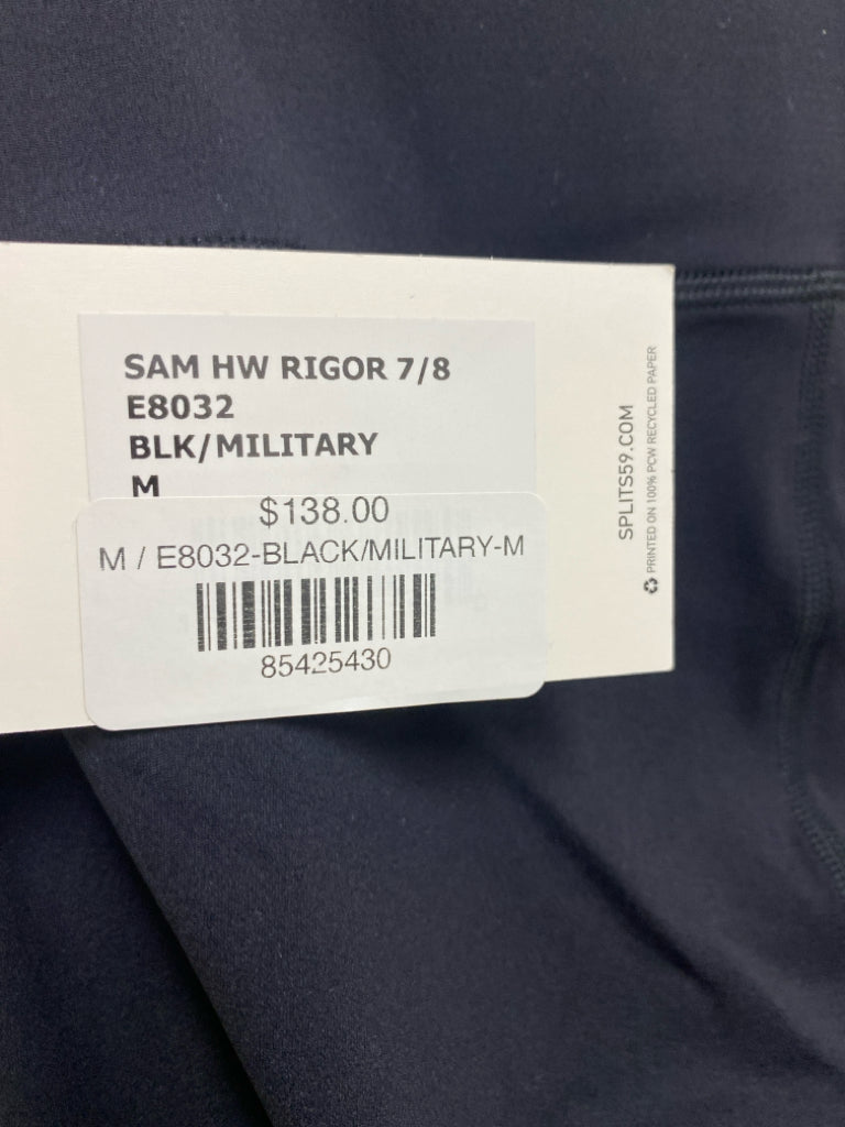 NWT Splits59 Size M Black Olive Green Cropped Athletic Leggings