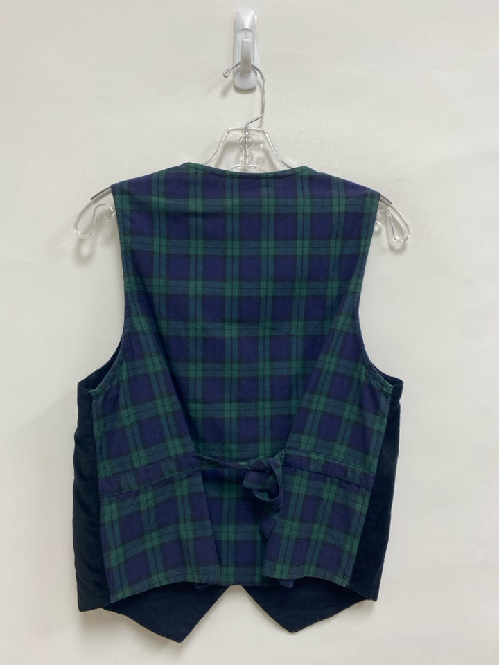 Size S Black Red/Green Christmas Button Up Ladies Vest