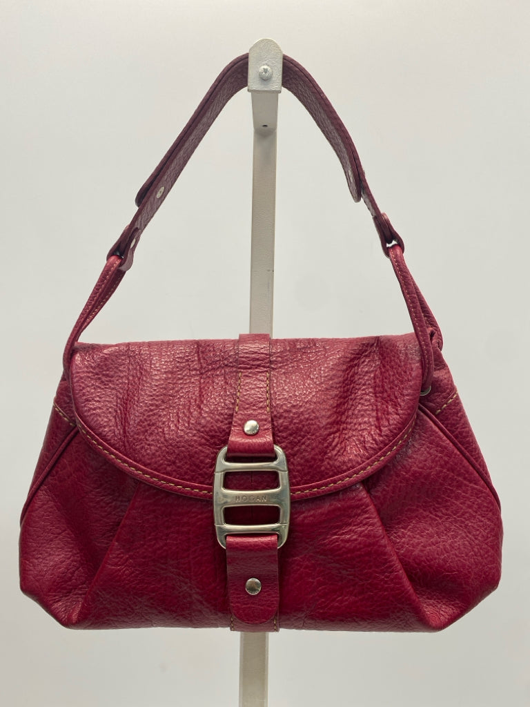 Hogan Dark Raspberry Leather Handbag
