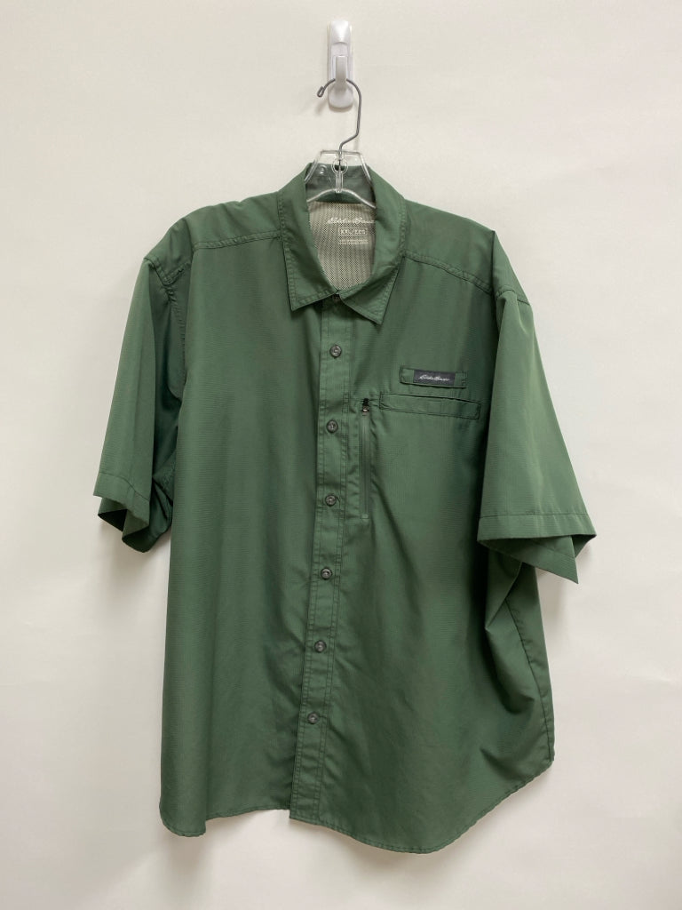 Eddie Bauer Size XXL Dark Green Button Up Men&