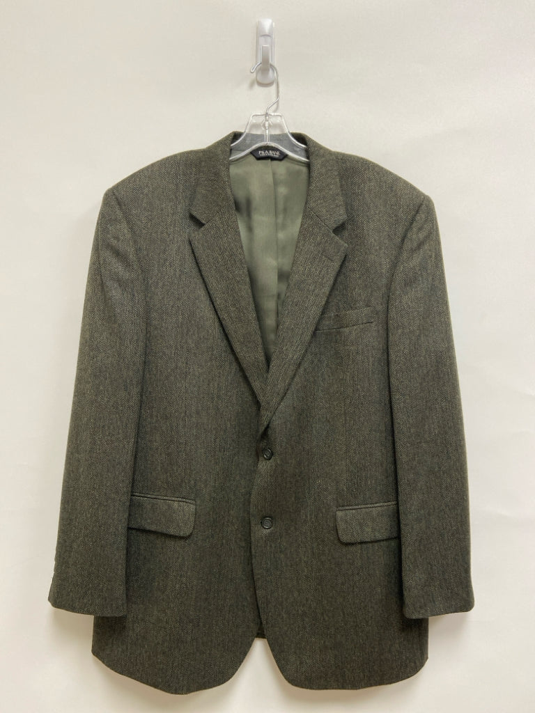 Jos. A Bank Size 48L Olive/Black Herringbone Wool Men&