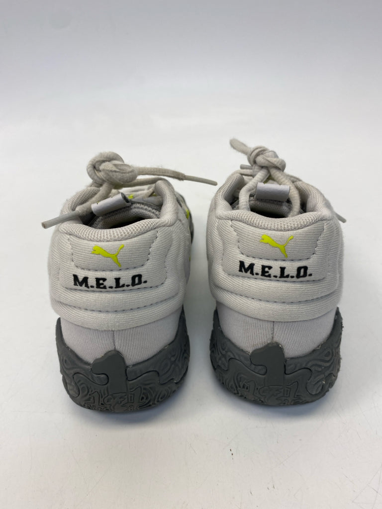 Puma SIZE 2 Gray Lime Green Lace-Up Boy&