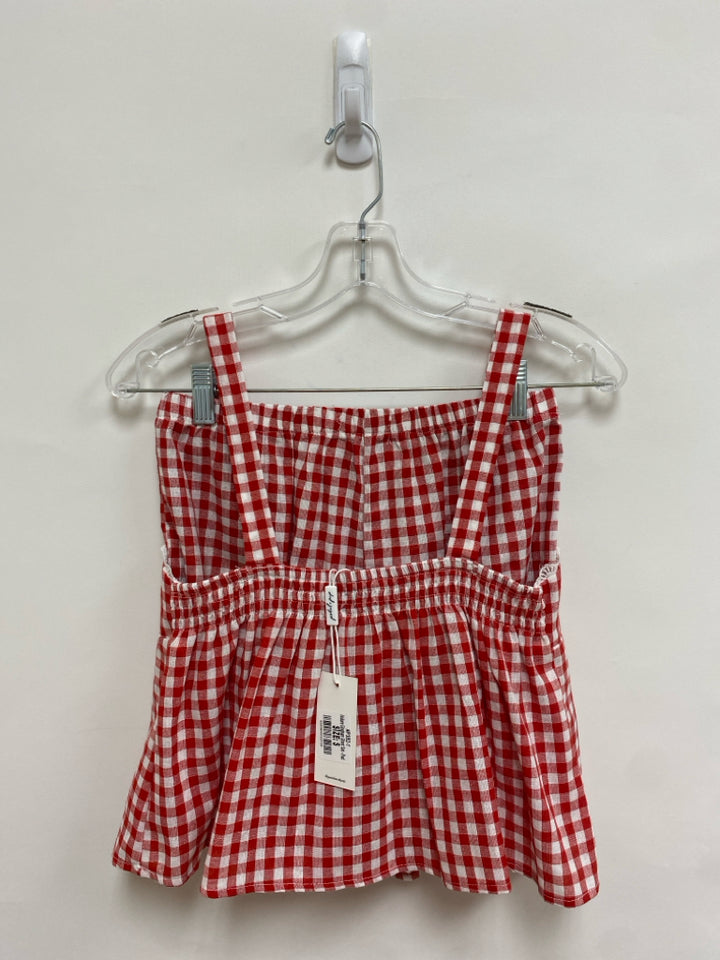 NWT Size S Red/White Checkered Tank Ladies 2pc Shorts