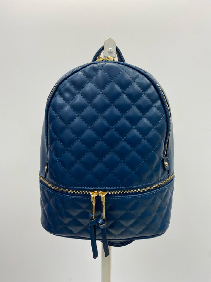 Dark Blue Quilted Backpack