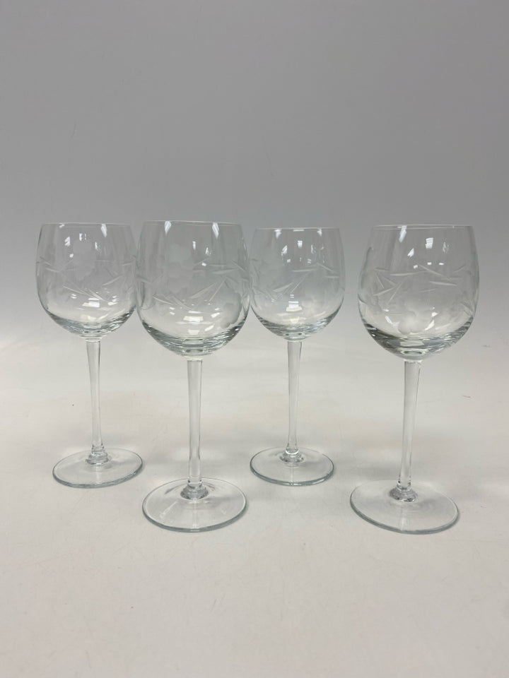 Princess House Clear Frosted Flowers Glassware