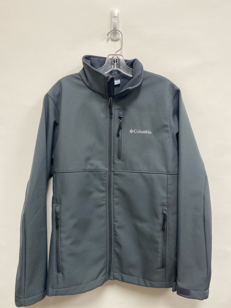 Columbia Size M Gray Zip Down Men&
