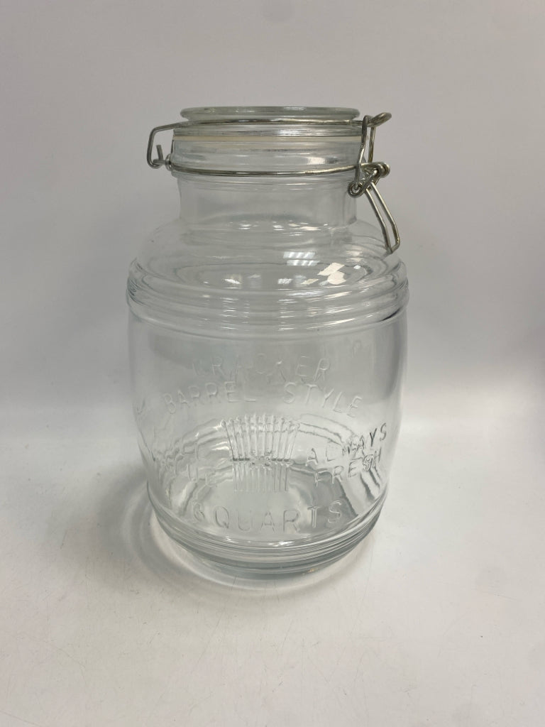 Clear Glass Canister