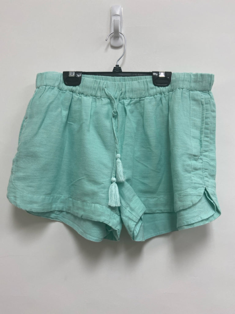 Vineyard Vines Size L Seafoam Pull-on Linen Blend Ladies Shorts