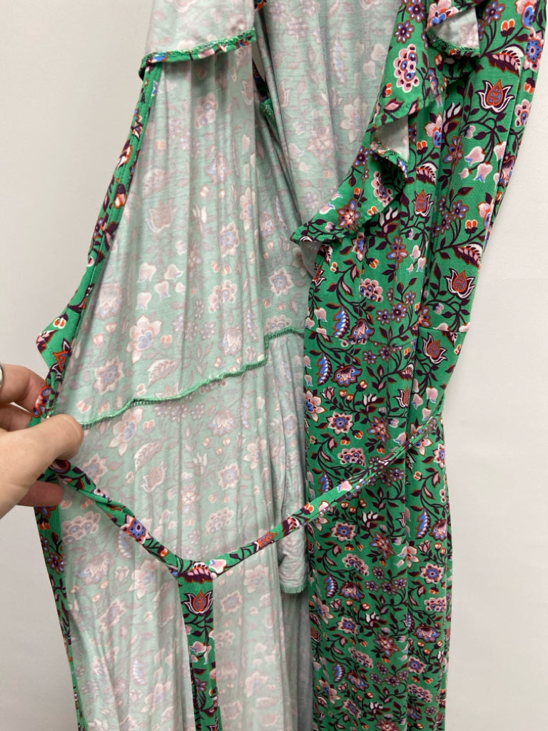 Boden Size 12 Teal Green Pink/Purple Acanthus Maxi Ladies Dress