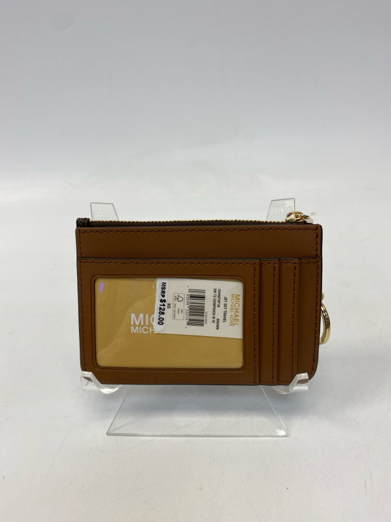 NWT Michael Kors Dark Brown Signature Keychain