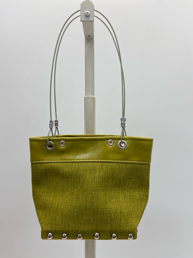 Pea Green Studded Handbag