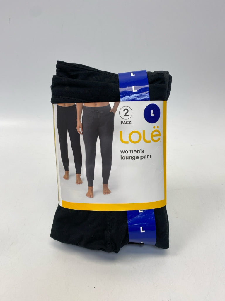 NEW Lole Size L Black Dark Gray Ladies Lounge Pants
