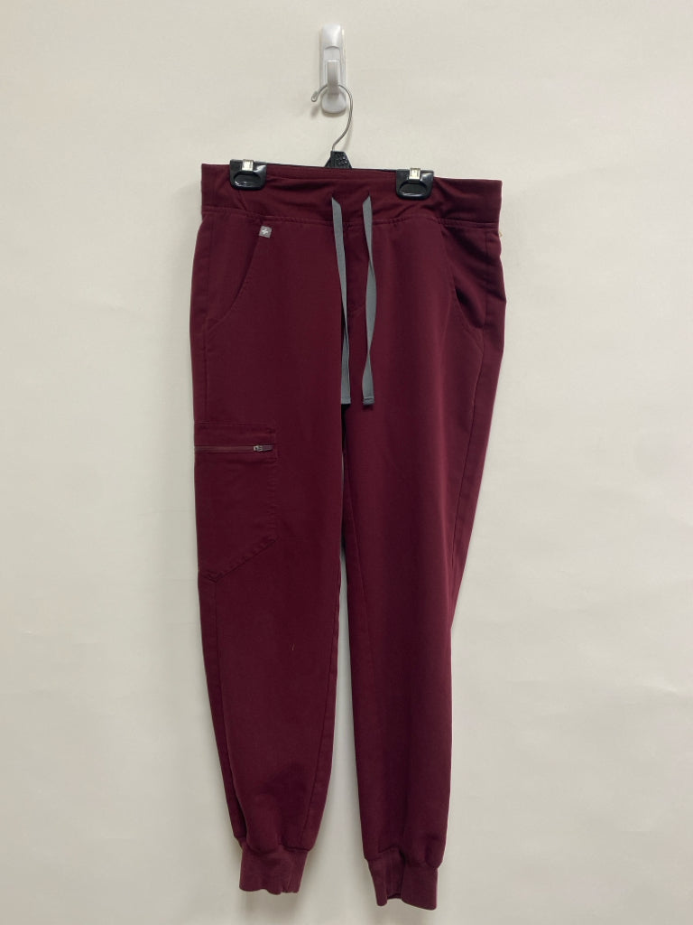 FIGS Size XSP Burgundy Uniform Pants