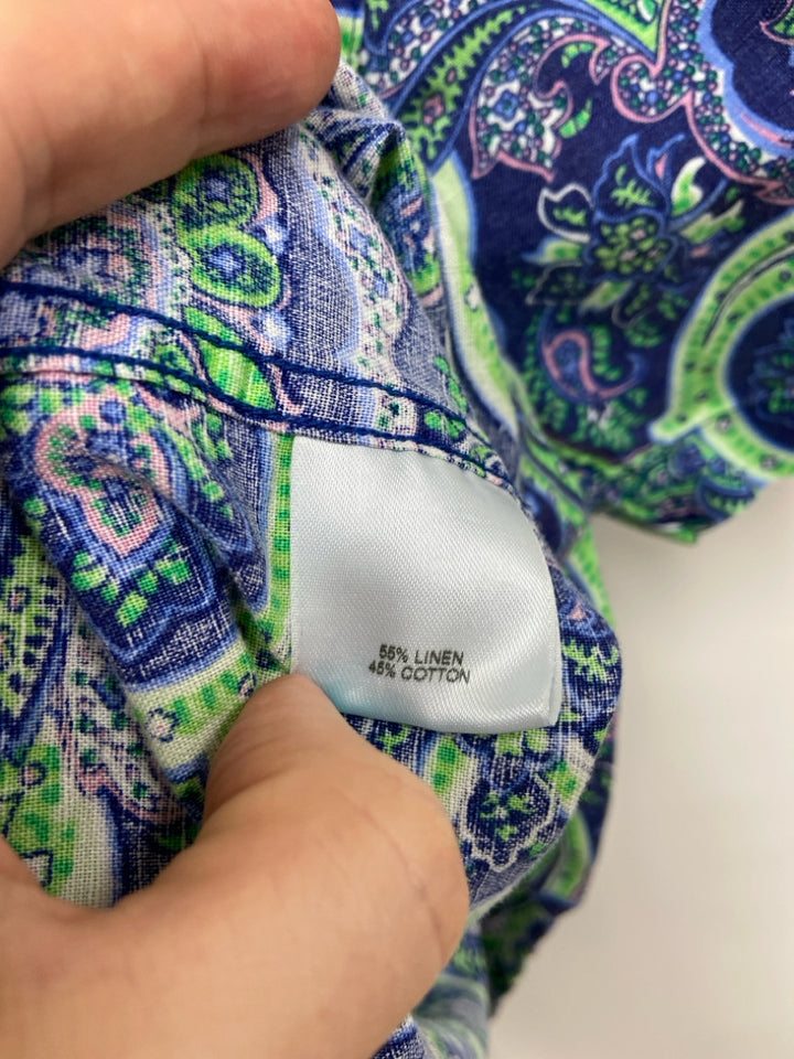 Cremieux Size XL Navy/Green Pink/Blue Acanthus Men&