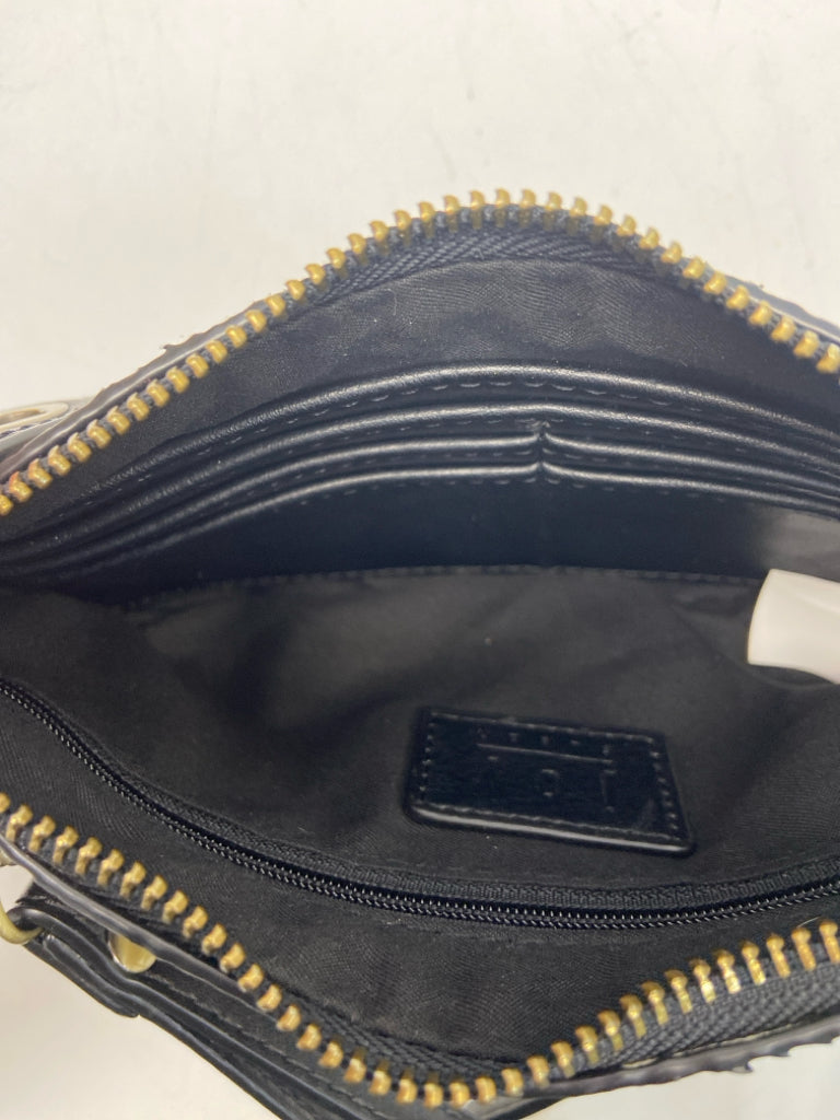 Joy Susan Black Natural Chevron Crossbody