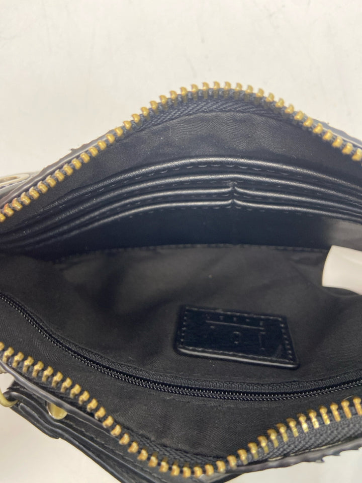 Joy Susan Black Natural Chevron Crossbody
