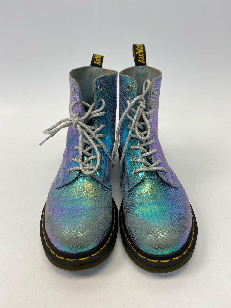 Doc Martens US Shoe Size 9 Turquoise Iridescent Boots
