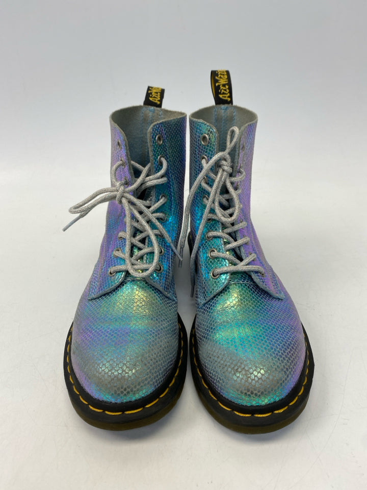 Doc Martens US Shoe Size 9 Turquoise Iridescent Boots
