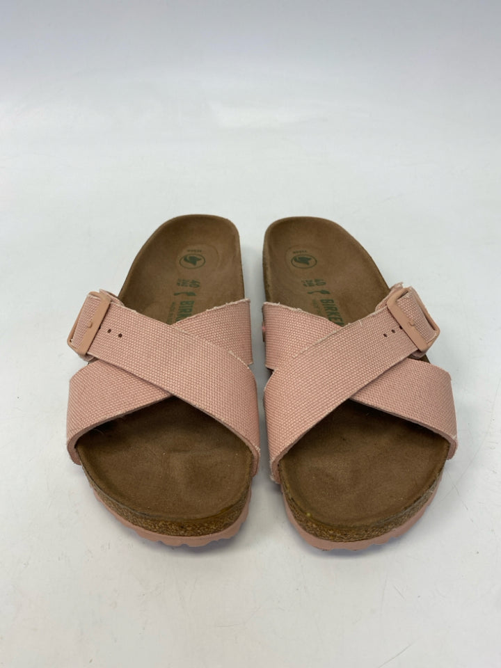 Birkenstock  Size 9 Pink Crisscross Canvas Sandals