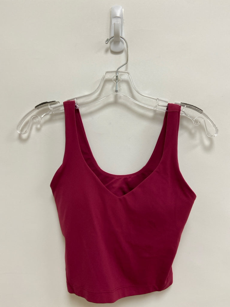 Lululemon Size 2 Burgundy Athletic  Bra