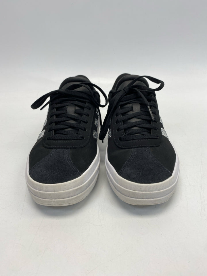 Adidas SIZE 4 Black White Rhinestone Girl&