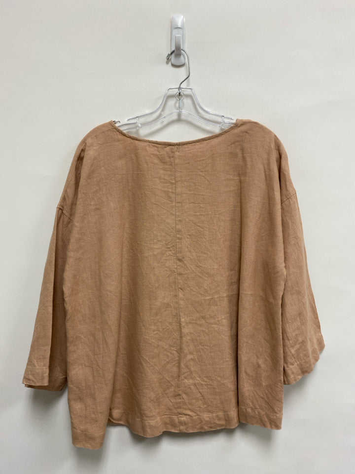 LINEN FOX Size S Pale Terra Cotta Ladies Top