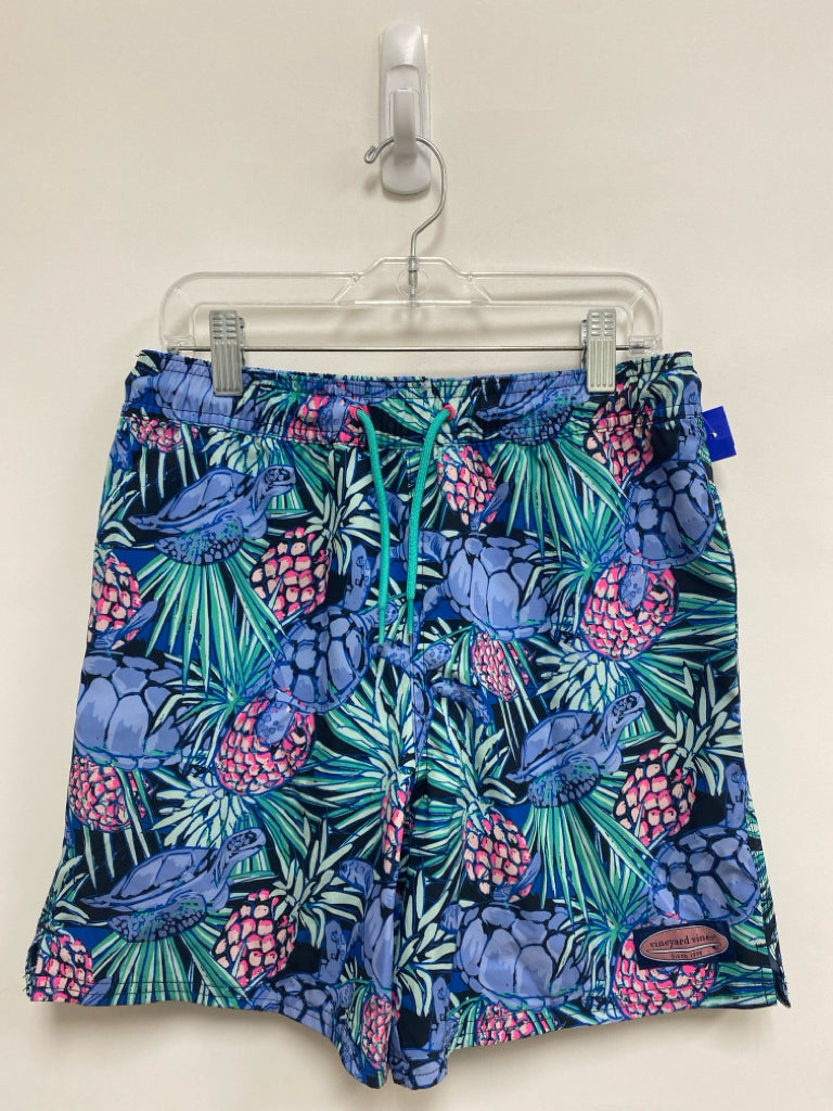 Vineyard Vines SIZE M Aqua/Pink Lavender/Black Turtle Boy&