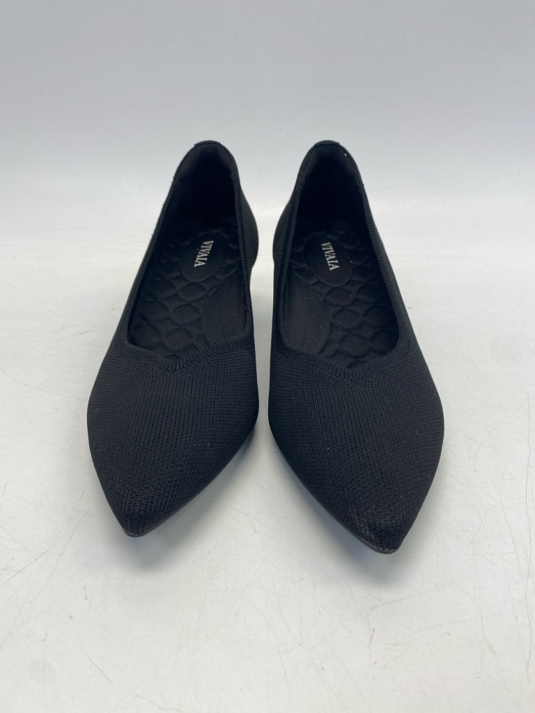 Vivaia EU Shoe Size 39.5 Black Fabric Heels