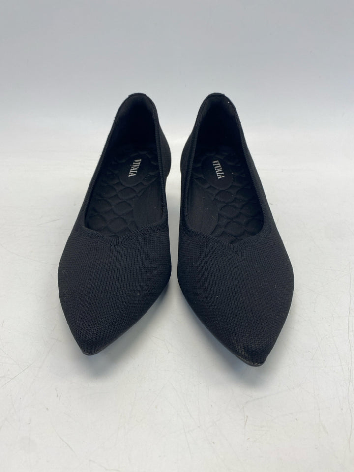 Vivaia EU Shoe Size 39.5 Black Fabric Heels