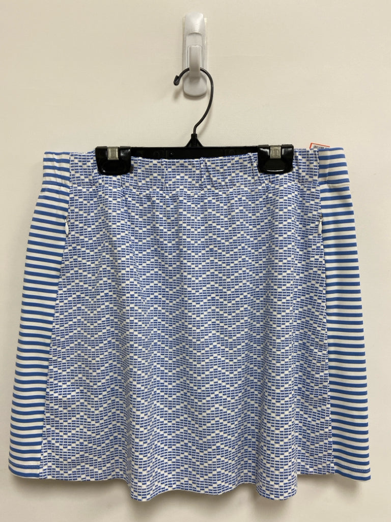 J McLaughlin Size M White/Blue Assorted Print Ladies Skort