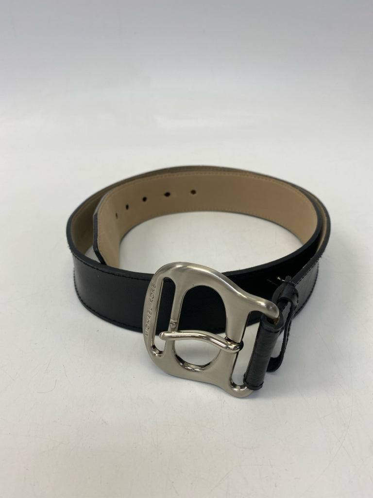 Michael Kors Black Silver Buckle(s) Belt
