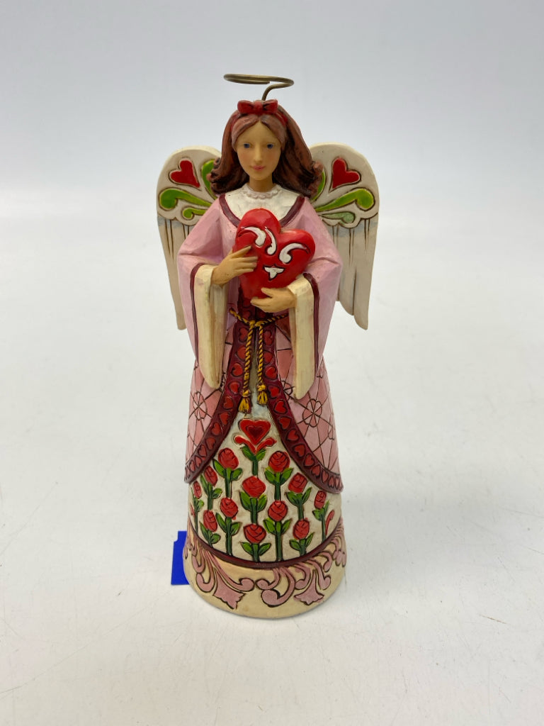 Jim Shore Pink/Multi Red Hearts Figurine