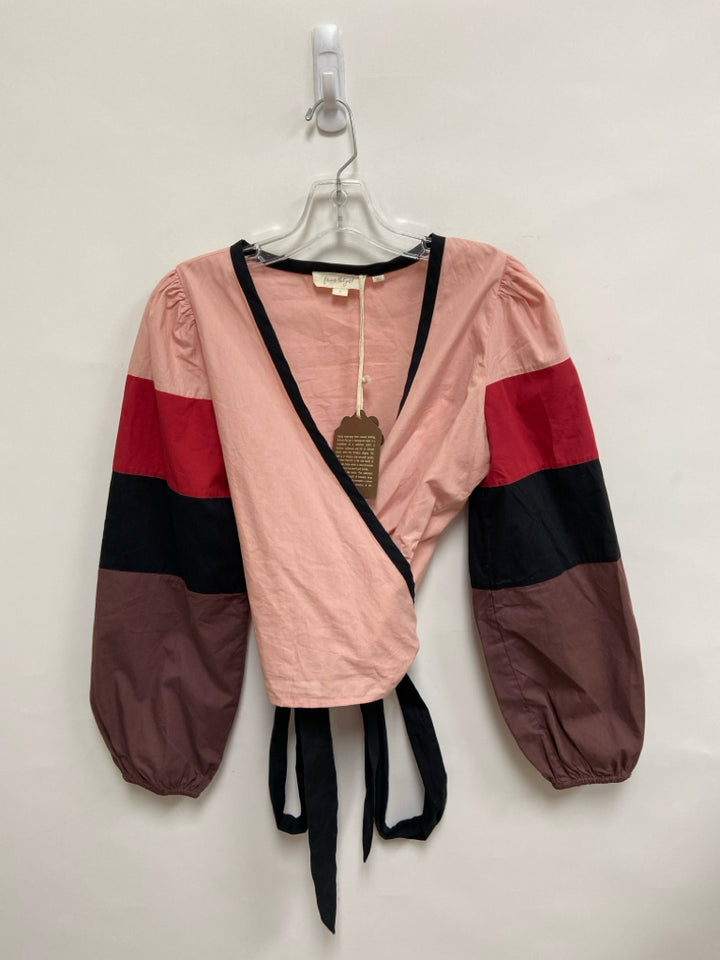 NWT forever that girl Size S Pink Red/Black Wrap Ladies Top